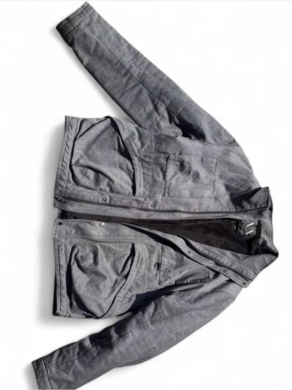 Authentic Vintage Armani Exchange AIX Utility Field Jacket Charcoal Military